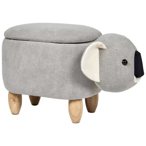 Beliani, Hocker aus Samtstoff Modern COALA Hocker aus Samtstoff Modern COALA, Beliani - Hocker mit Stauraum aus Samtstoff Modern COALA, One Size, Rauch