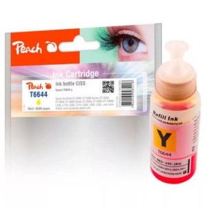 Peach, Peach Tintenbehälter gelb kompatibel zu Epson T6644, T664440, Peach Tinte Epson T6644 Yellow