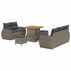 vidaXL, VidaXL - Garten-sofa poly-rattan, One Size, Grau