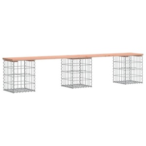 vidaXL, vidaXL Gartenbank aus Gabionen 203x31x42 cm Massivholz Douglasie