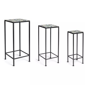 DEPOT, Blumentische Positano 3er Set eckig, 