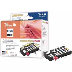 Peach, Peach Spar Pack Plus Tintenpatronen HY kompatibel zu Epson No. 26XL, T263, Peach Tintenpatrone »Epson No. 26XL / T2636 BK, C, M, Y«, (1 St.)