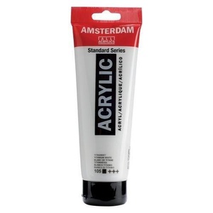 Royal Talens, Royal Talens Amsterdam Standard Acrylic Paint 250Ml-Titanium White, Talens Acrylfarbe Amsterdam, titanweiss, 17121050, (250ml)