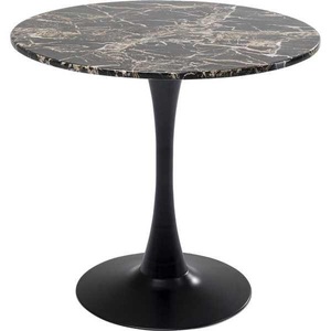 Kare Design, Tisch Schickeria Marmoroptik schwarz rund 80, Tisch Schickeria Marmoroptik schwarz rund 80