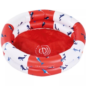 SWIM ESSENTIALS, Swim Essentials Aufblasbarer Pool Red-White Whale 60 cm, Swim Essentials - Baby Pool Red White Whale, One Size, Multicolor