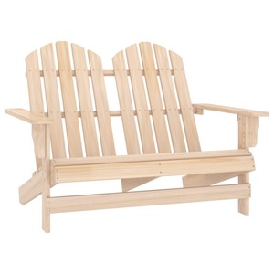 vidaXL, vidaXL 2-Sitzer Adirondack-Gartenbank Massivholz Tanne, vidaXL Adirondack-Gartenbank 2-Sitzer Massivholz Tanne