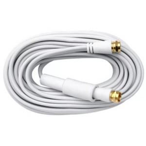 AXING, Axing Antennen, SAT Anschlusskabel [1x F-Stecker - 1x F-Stecker] 10 m 75 dB vergoldete Steckkontakte Weiß, Axing Antennenkabel flach 3mm, 10m