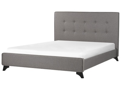 Beliani, Bett mit Lattenrost aus Polyester Skandinavisch AMBASSADOR Bett mit Lattenrost aus Polyester Skandinavisch AMBASSADOR