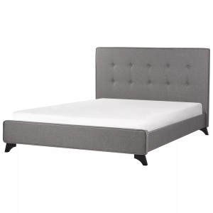 Beliani, Bett mit Lattenrost aus Polyester Skandinavisch AMBASSADOR Bett mit Lattenrost aus Polyester Skandinavisch AMBASSADOR