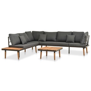 Diverse Hardware, 4-tlg. Garten-Lounge-Set mit Auflagen Massivholz Akazie, vidaXL 4-tlg. Garten-Lounge-Set mit Auflagen Massivholz Akazie