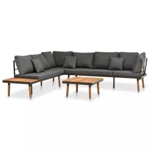 Diverse Hardware, 4-tlg. Garten-Lounge-Set mit Auflagen Massivholz Akazie, vidaXL 4-tlg. Garten-Lounge-Set mit Auflagen Massivholz Akazie