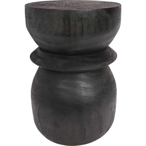 mutoni casual, Hocker Bikkel Holz schwarz rund 28x28, Hocker Bikkel Holz schwarz rund 28x28