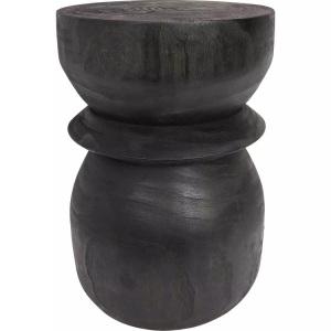 mutoni casual, Hocker Bikkel Holz schwarz rund 28x28, Hocker Bikkel Holz schwarz rund 28x28