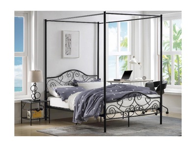 Vente-unique, Metallbett Himmelbett LEYNA Metallbett Himmelbett LEYNA, 