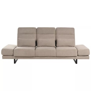 Beliani, Beliani - 3 Sitzer Sofa aus Stoff Modern IKAST, One Size, Taupe