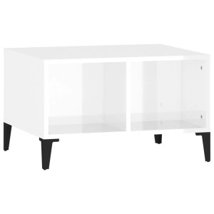 vidaXL, vidaXL Couchtisch Hochglanz-Weiß 60x50x36,5 cm Holzwerkstoff, vidaXL Couchtisch Hochglanz-Weiß 60x50x36,5 cm Holzwerkstoff