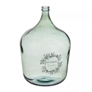 mutoni lifestyle, Vase Korbflasche grün rund 18, 