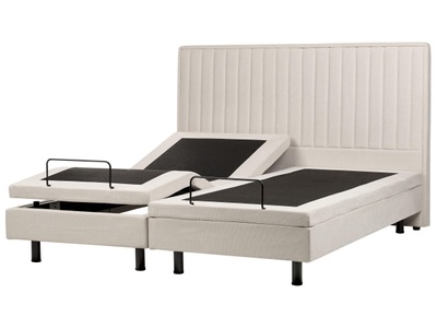 Beliani, Bett mit Lattenrost aus Polyester Klassisch DUKE II Bett mit Lattenrost aus Polyester Klassisch DUKE II