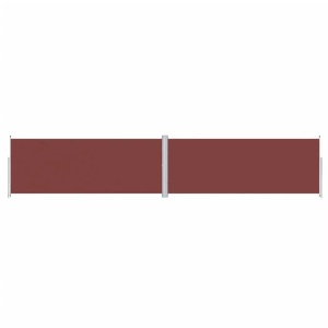 vidaXL, vidaXL Seitenmarkise Ausziehbar Braun 200x1000 cm, vidaXL Seitenmarkise Ausziehbar Braun 200x1000 cm