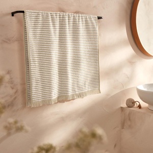 LA REDOUTE INTERIEURS, Gestreiftes Frottee-Handtuch HARMONY, La Redoute Intérieurs - Handtuch Malo, 50 x 100 cm, Beige
