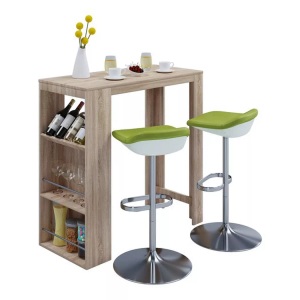 VCM, Holz Bartisch Tresen Stehtisch Bistrotisch Bartresen hoher Tisch Oktola Holz Bartisch Tresen Stehtisch Bistrotisch Bartresen hoher Tisch Oktola, VCM - Holz Bartisch Tresen Stehtisch Bistrotisch Bartresen hoher Tisch Oktola, 110cm, Sonoma-Eiche