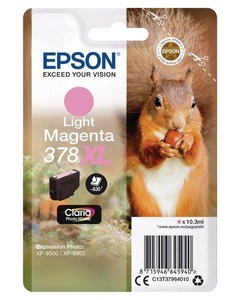Epson, Original Tintenpatrone light magenta Epson No. 378XL, T379640, Epson Tintenpatrone, hell-rot, No.378XL, T379640, (830 Seiten)