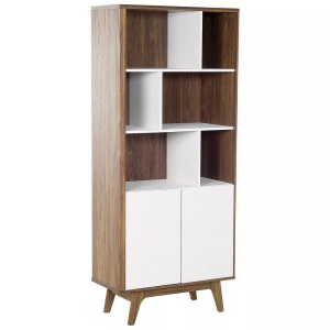 Beliani, Bücherschrank aus MDF-Platte Modern COLUMBUS Bücherschrank aus MDF-Platte Modern COLUMBUS, Beliani - Bücherschrank aus MDF-Platte Skandinavisch COLUMBUS, One Size, Weiss Bunt