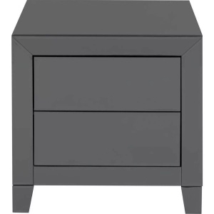 Kare Design, Kommode Klein Luxury Push 2 Schübe grau, Kommode Klein Luxury Push 2 Schübe grau