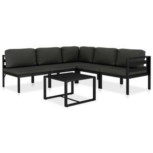 Diverse Hardware, 6-tlg. Garten-Lounge-Set mit Kissen Aluminium Anthrazit, vidaXL 6-tlg. Garten-Lounge-Set mit Kissen Aluminium Anthrazit