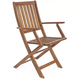 mutoni Garten Deluxe, Holz Gartenstuhl mit Armlehne Mali, Holz Gartenstuhl mit Armlehne Mali