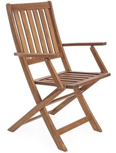 mutoni Garten Deluxe, Holz Gartenstuhl mit Armlehne Mali, Holz Gartenstuhl mit Armlehne Mali