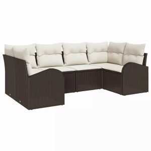 vidaXL, VidaXL - Garten-sofa poly-rattan, One Size, Braun