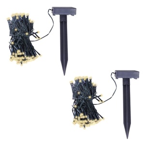 Diverse Hardware, Solarbetriebene LED-Lichterketten 2 Stk. Warmweiss