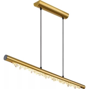 mutoni light, Hängeleuchte Felicitas Metall LED, Globo HÄNGELEUCHTE 100/8/150 cm , Felicitas , Klar, Messingfarben , Metall, Kunststoff , 8x150 cm , matt , 004558356703
