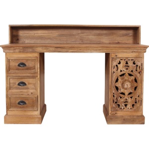 mutoni living, Schreibtisch Lakadee Mangoholz natur 132x65, Schreibtisch Nivo natur 132x65