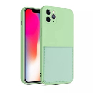 Apple, Silikon Case mit Kartenfach iPhone 11 Pro - Green, mobileup - Silikon Case mit Kartenfach iPhone 11 Pro Green