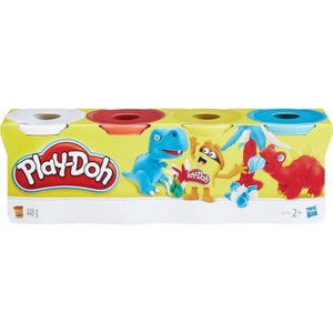 Hasbro, Play-Doh 4er Pack Knete, Kneten, Play-Doh Knetmasse 4er-Pack Grundfarben