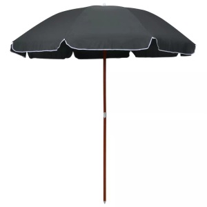 Diverse Hardware, Sonnenschirm mit Stahlmast 240 cm Anthrazit, vidaXL Sonnenschirm mit Stahl-Mast 240 cm Anthrazit