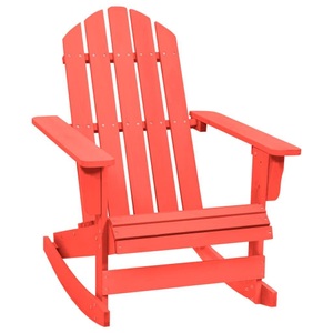vidaXL, vidaXL Adirondack-Schaukelstuhl Massivholz Tanne Rot