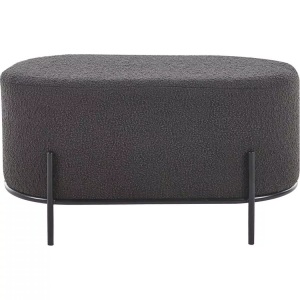 mutoni casual, Hocker Grovix anthrazit 80, SalesFever Polsterhocker, mit Design-Gestell aus schwarzem Metall