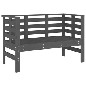 vidaXL, vidaXL Gartenbank Grau 111,5x53x71 cm Massivholz Kiefer