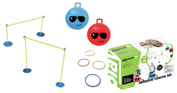 Playzone-Fit, Hindernisparcour Race set, Geschicklichkeitsspiel, 