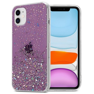 Cadorabo, Hülle für Apple iPhone 11 PRO MAX TPU Silikon mit funkelnden Glitter, Cadorabo - Hülle für Apple iPhone 11 PRO MAX TPU Silikon mit funkelnden Glitter, Lila