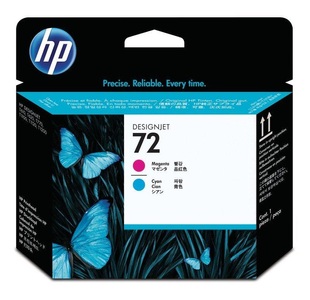 Hp, Original Druckkopf magenta/cyan HP No. 72, C9383A, HP 72 Original Druckkopf C9383A Cyan, magenta