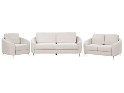 Beliani, Wohnzimmer Set aus Polyester Klassisch TROSA Wohnzimmer Set aus Polyester Klassisch TROSA, 