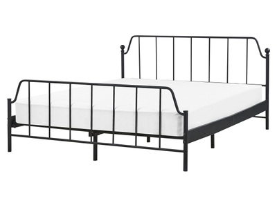Beliani, Bett mit Lattenrost aus Eisen MAURESSAC Bett mit Lattenrost aus Eisen MAURESSAC, Beliani - Bett mit Lattenrost aus Eisen MAURESSAC, 160X200CM, Schwarz