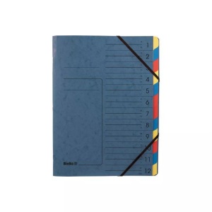 Biella, Biella Ordnungsmappe TopColor, Biella Ordnungsmappe, TOP COLOR, blau , 12-teilig, 05412205BIE