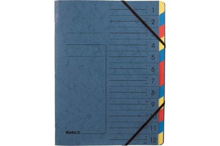 Biella, Biella Ordnungsmappe TopColor, Biella Ordnungsmappe, TOP COLOR, blau , 12-teilig, 05412205BIE