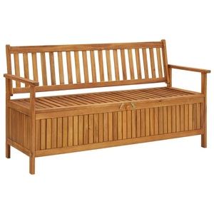 vidaXL, vidaXL Gartenbank mit Stauraum 148 cm Massivholz Akazie