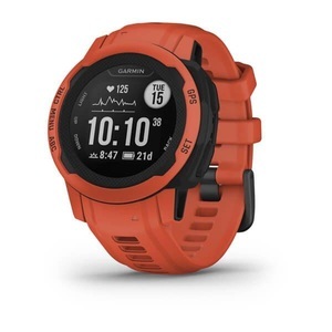 Garmin, GARMIN Instinct 2S - GPS-Smartwatch (112-180 mm, Silikon, Rot), GARMIN Sportuhr Instinct 2S Rot/Schwarz